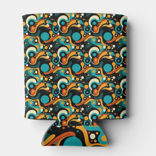 Abstracte retro funk blikjeskoeler (Achterkant)