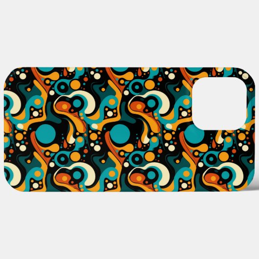 Abstracte retro funk Case-Mate iPhone case (Achterkant (horizontaal))