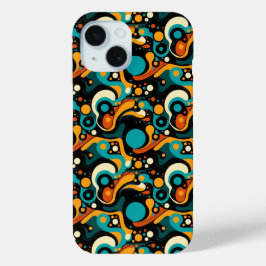 Abstracte retro funk iPhone 15 case