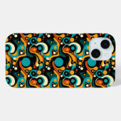 Abstracte retro funk Case-Mate iPhone case (Achterkant (horizontaal))