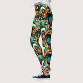 Abstracte retro funk leggings (Links)