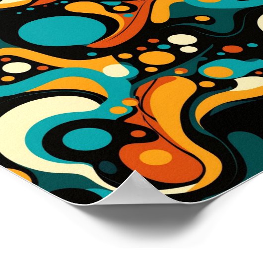 Abstracte retro funk poster (Hoek)