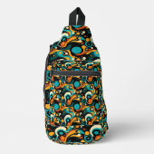 Abstracte retro funk sling bag (Voorkant)