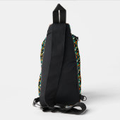 Abstracte retro funk sling bag (Achterkant)