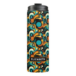 Abstracte retro funk thermosbeker