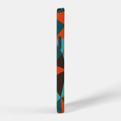 Abstracte retro geometrische achtergrond - Vintage iPhone Hoesje (Rechterkant)