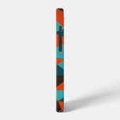 Abstracte retro geometrische achtergrond - Vintage iPhone Hoesje (Linkerkant)