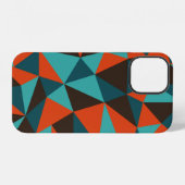 Abstracte retro geometrische achtergrond - Vintage iPhone Hoesje (Achterkant horizontaal)