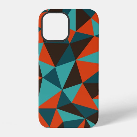 Abstracte retro geometrische achtergrond - Vintage iPhone Hoesje (Achterkant)
