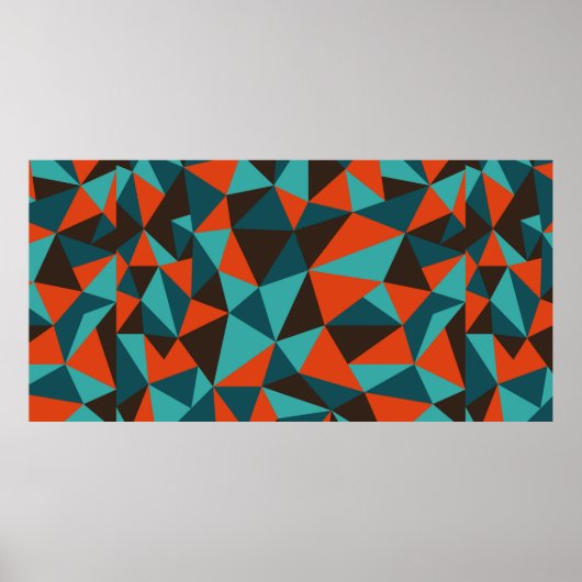 Abstracte retro geometrische achtergrond - Vintage Poster (Voorkant)