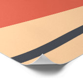 Abstracte retro golflijnkunst poster (Hoek)