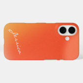 Abstracte Retro Gradiënt Oranje Gepersonaliseerde Case-Mate iPhone Case (Achterkant (horizontaal))