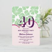 Abstracte Retro Groene Kamille Bloem Verjaardag Kaart (Staand voorkant)