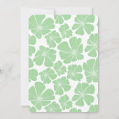 Abstracte Retro Groene Kamille Bloem Verjaardag Kaart (Achterkant)