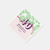 Abstracte Retro Groene Kamille Bloem Verjaardag Servet (Hoek)