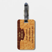 Abstracte Retro Grunge Amber Brown Oranje Patronen Bagagelabel (Achterkant verticaal)