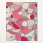 Abstracte retro imitatie canvas print<br><div class="desc">Abstracte organische vormen in roze,  zee schuim en room. Originele kunst van Nic Squirrell.</div>