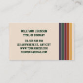 Abstracte retro jaren 80 visitekaartje (Achterkant)