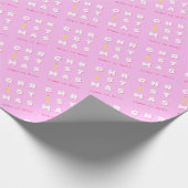 Abstracte Retro kerstroze feestdag depreppy Cadeaupapier (Hoek)