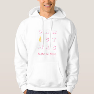Abstracte Retro kerstroze feestdag depreppy Hoodie