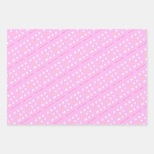 Abstracte Retro kerstroze feestdag depreppy Inpakpapier Vel (Voorkant)