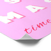 Abstracte Retro kerstroze feestdag depreppy Poster (Hoek)