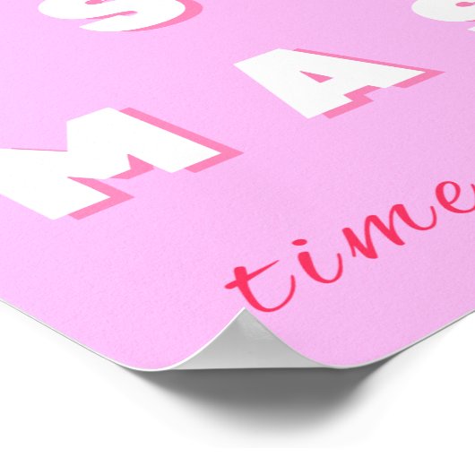 Abstracte Retro kerstroze feestdag depreppy Poster (Hoek)