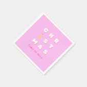 Abstracte Retro kerstroze feestdag depreppy Servet (Hoek)