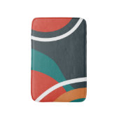 Abstracte retro kleuren lijnkunst badmat (Voorkant Verticaal)