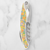 abstracte retro kunst met gouden kleuren kurkentrekker (Achterkant)