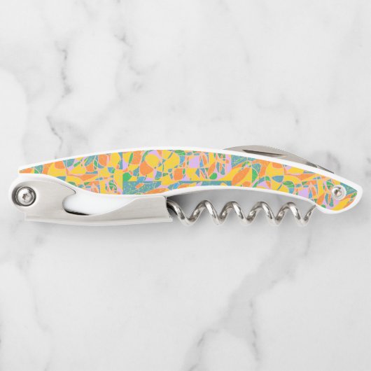 abstracte retro kunst met gouden kleuren kurkentrekker (Voorkant)