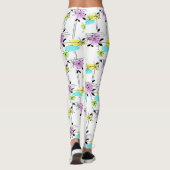 Abstracte retro leggings (Achterkant)