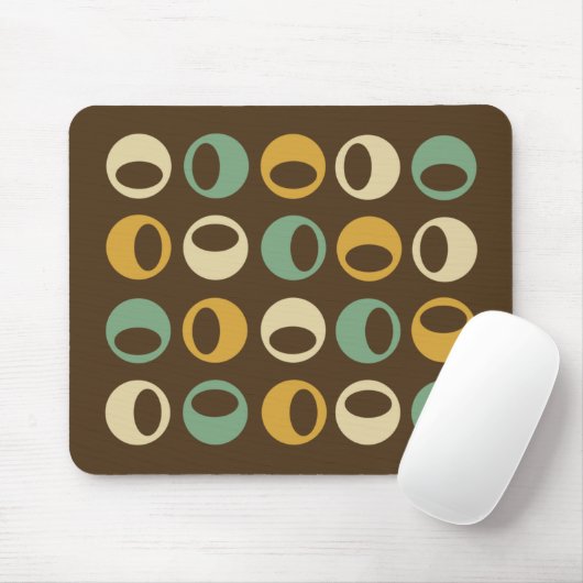 Abstracte Retro Modern Spheres Mousepad Muismat (Met muis)