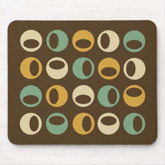 Abstracte Retro Modern Spheres Mousepad Muismat (Voorkant)