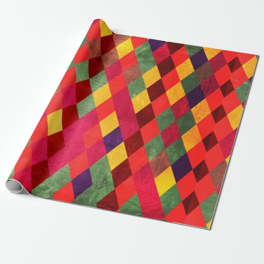 Abstracte retro naadloos patroon cadeaupapier (Uitgerold)