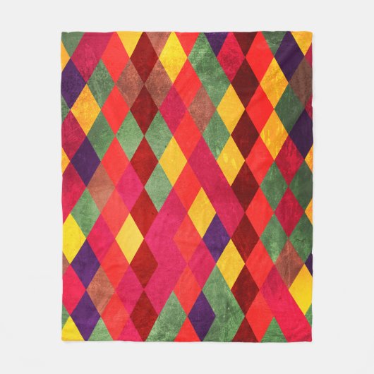 Abstracte retro  naadloos patroon fleece deken (Voorkant)