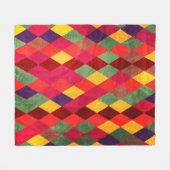 Abstracte retro  naadloos patroon fleece deken (Voorkant (Horizontaal))