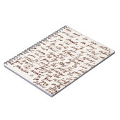 Abstracte retro onleesbare bruine met inkt geschre notitieboek (Linkerzijde)