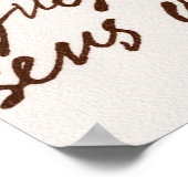 Abstracte retro onleesbare bruine met inkt geschre poster (Hoek)