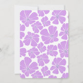 Abstracte Retro Paarse Kamille Bloem Verjaardag Kaart (Achterkant)