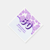 Abstracte Retro Paarse Kamille Bloem Verjaardag Servet (Hoek)