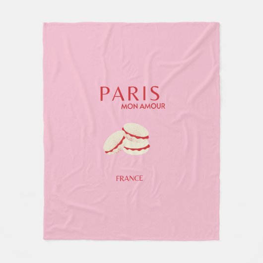 Abstracte Retro Pastel Paris Pink ans Pastel Trave Fleece Deken (Voorkant)