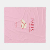 Abstracte Retro Pastel Paris Pink ans Pastel Trave Fleece Deken (Voorkant (Horizontaal))