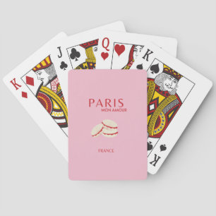 Abstracte Retro Pastel Paris Pink ans Pastel Trave Pokerkaarten