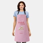 Abstracte Retro Pastel Paris Pink ans Pastel Trave Schort (Gedragen)