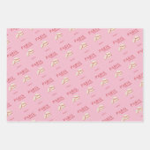 Abstracte Retro Pastel Paris Pink Pastel Travel Ar Inpakpapier Vel (Voorkant 3)