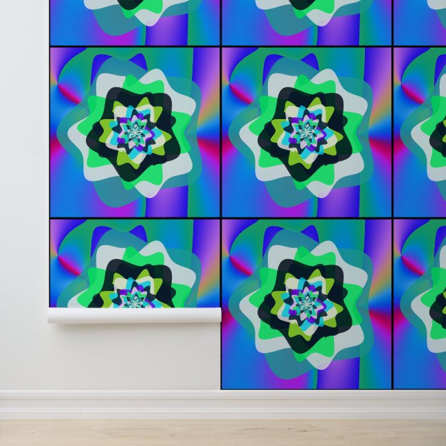Abstracte Retro Perzische Tapers Florale Mandala K Behang (Applicatie)