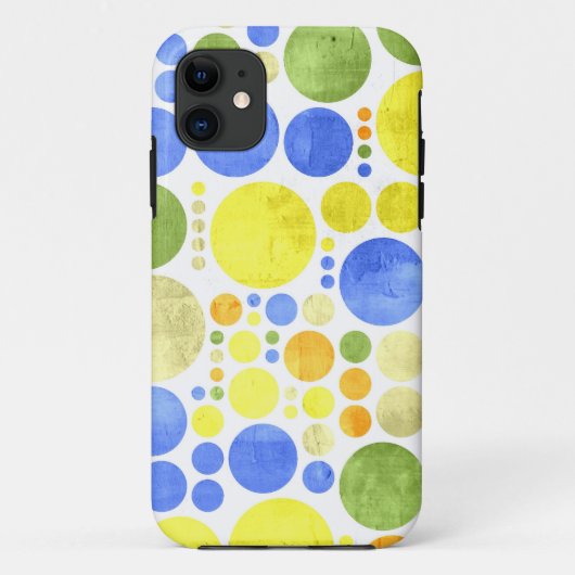 Abstracte Retro Polka Dots | Abstract schilderen Case-Mate iPhone Case (Achterkant)