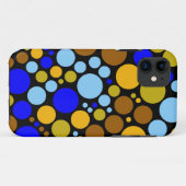 Abstracte Retro Polka Dots | Geel blauw Aqua Case-Mate iPhone Case (Achterkant (horizontaal))