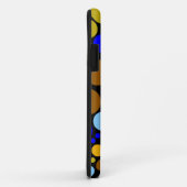 Abstracte Retro Polka Dots | Geel blauw Aqua Case-Mate iPhone Case (Achterkant/rechts)